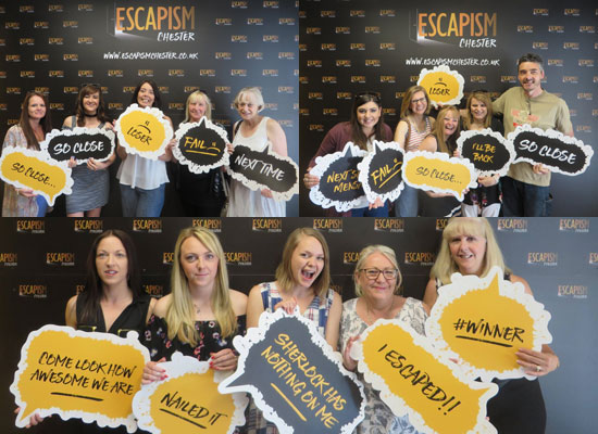 The staff of The Acorns Primary & Nursery and Whitley Village Federated School at Escapism Chester
